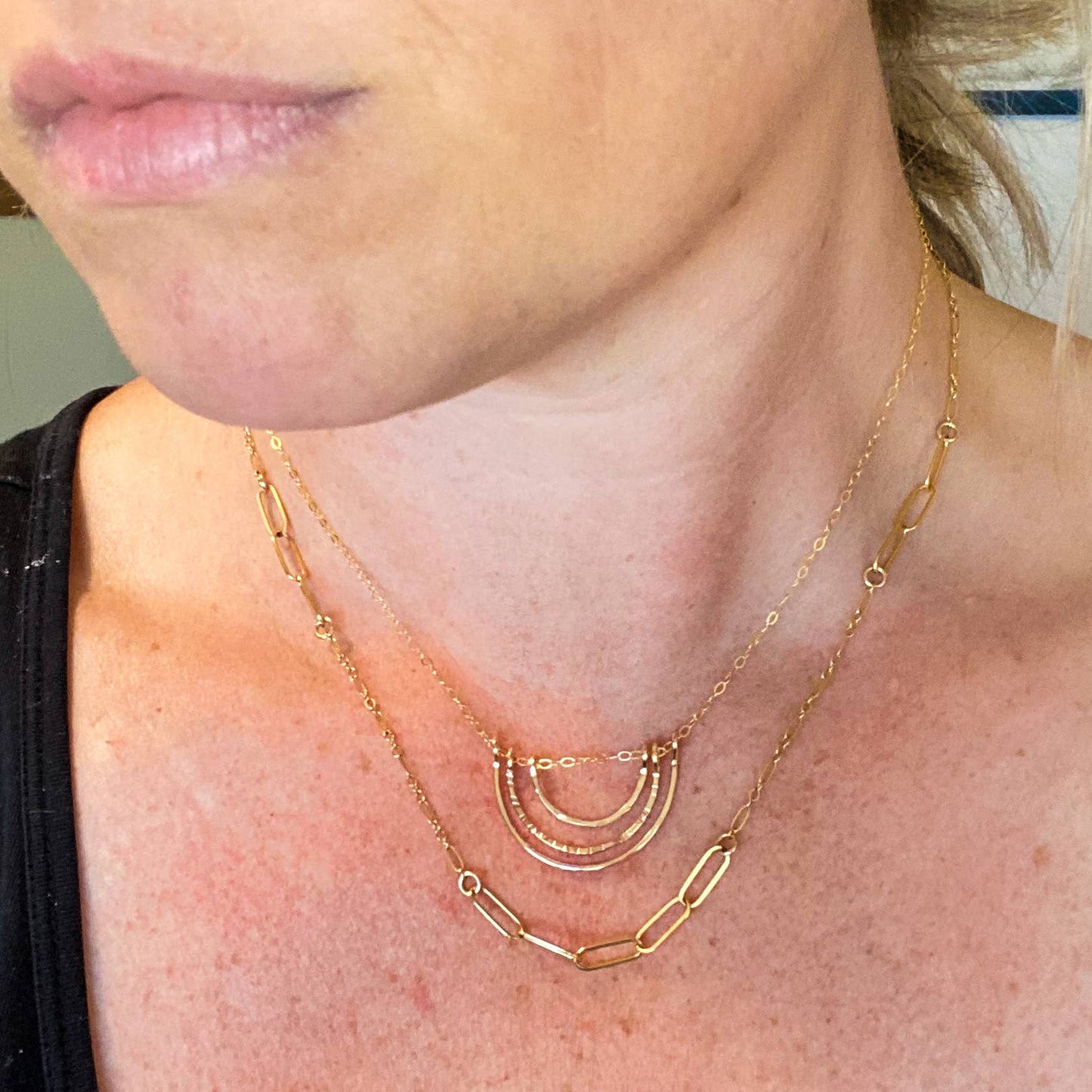 Little Reflection Rainbow Necklace: 16" / 14k Gold Fill