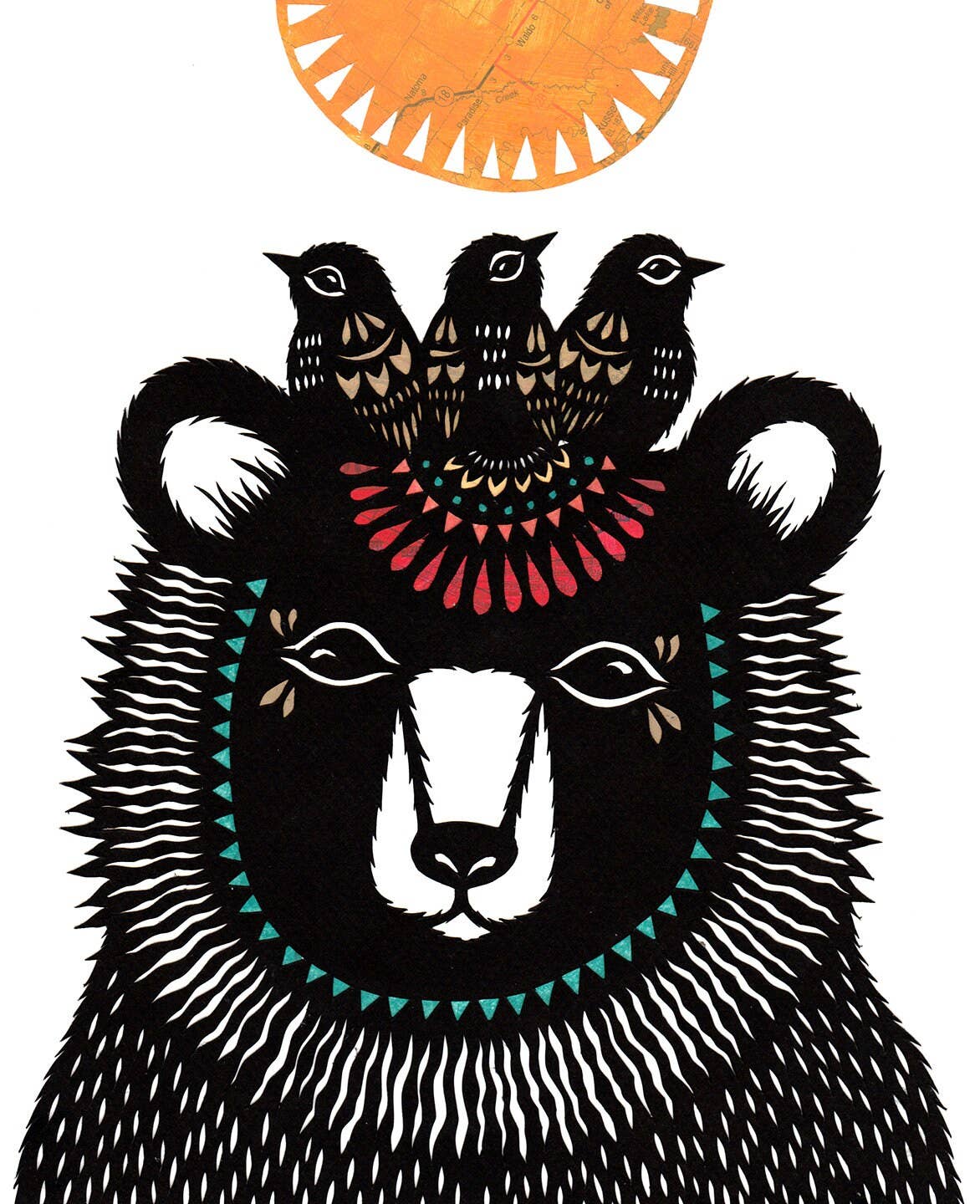 Best Nest - 8 x 10 inch Cut Paper Art Print