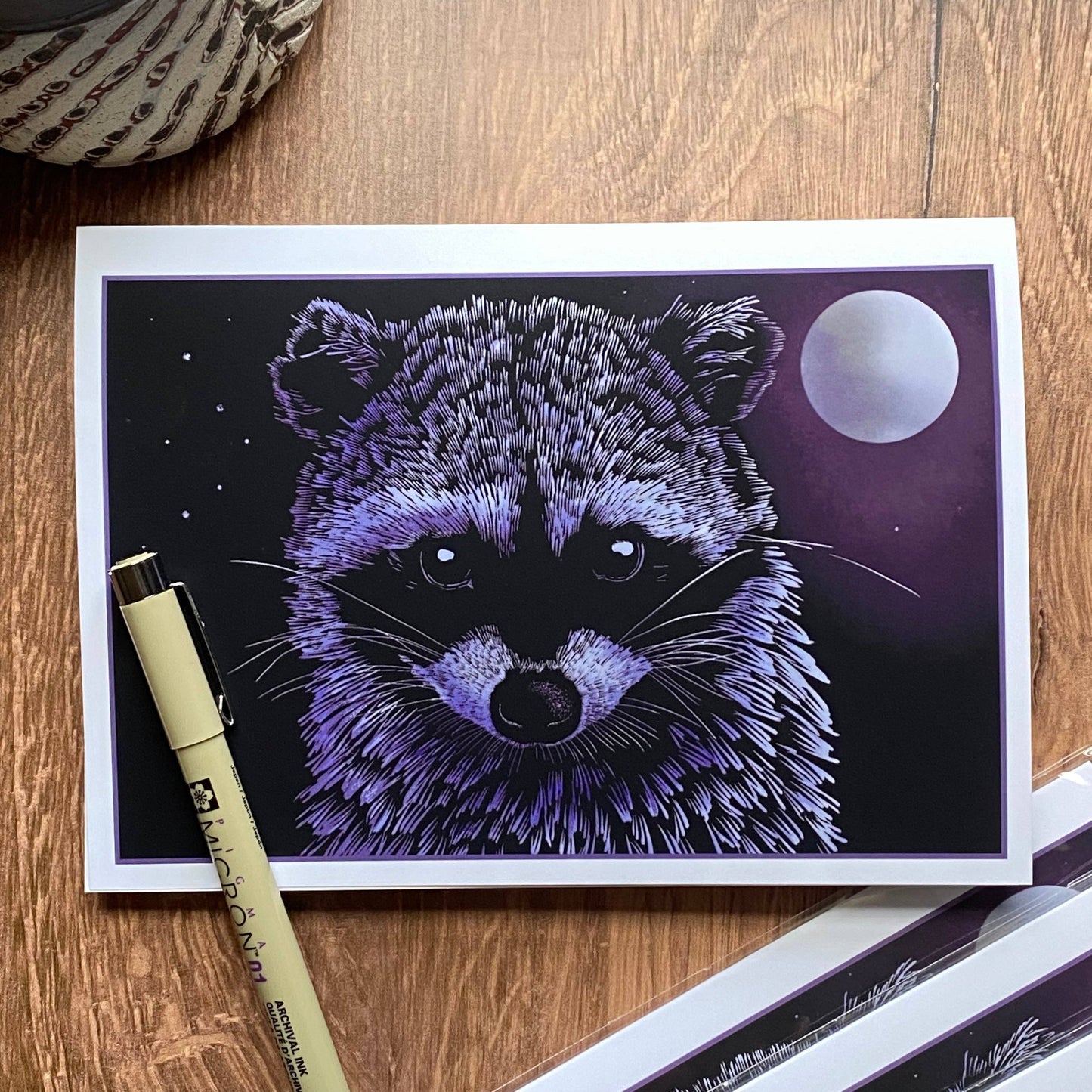 Raccoon greeting card