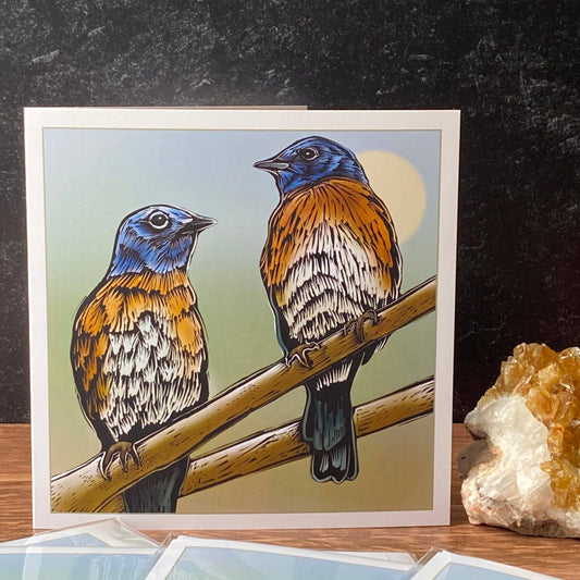 Western Bluebird greeting card