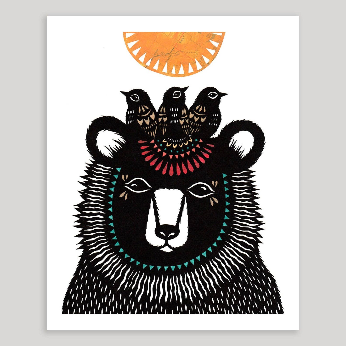 Best Nest - 8 x 10 inch Cut Paper Art Print