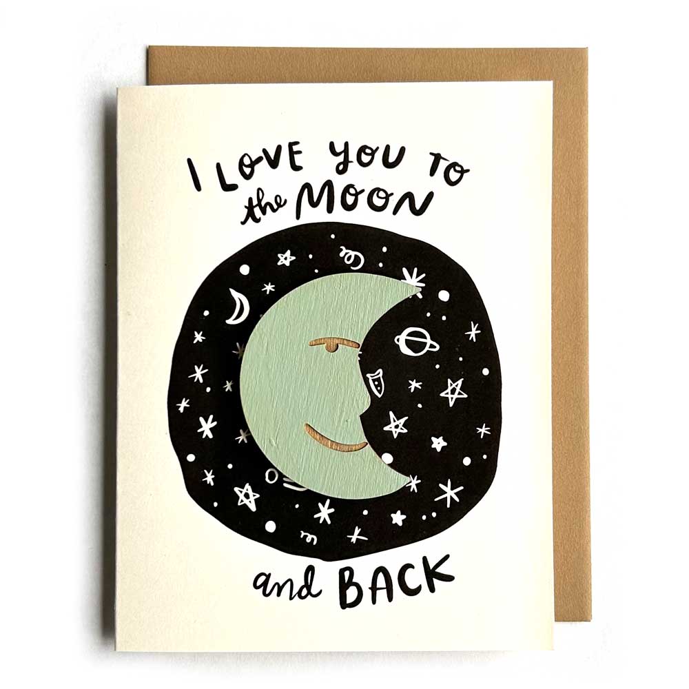 Moon and Back - Moon Magnet w/ Card