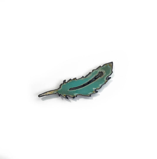 Small Feather Metal Magnet