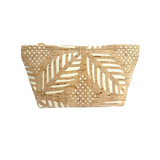 Small Cork Zipper Pouch | Die Cut Palm