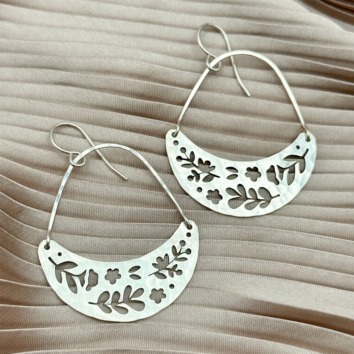 Forest Moon Earrings: Silver