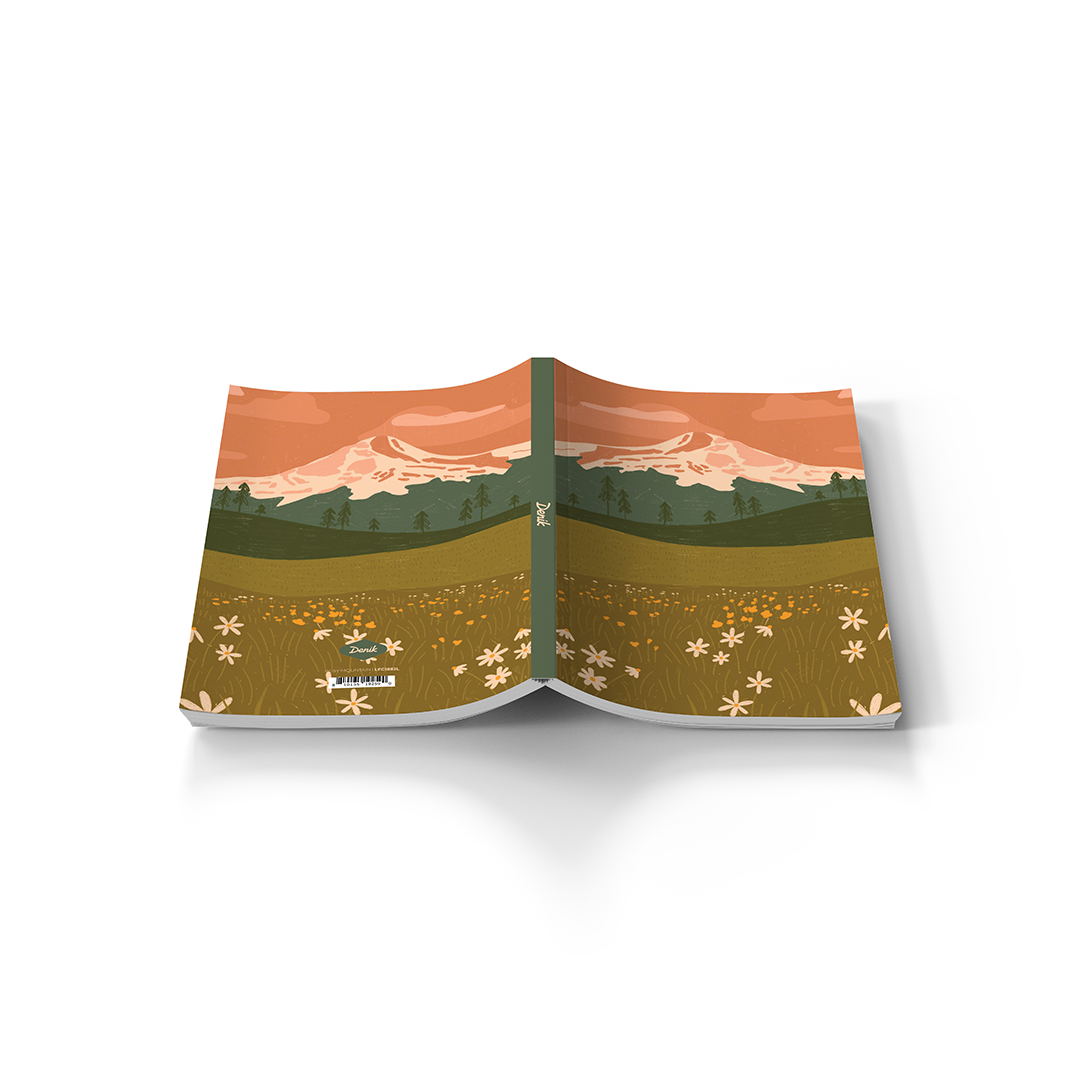 Rosy Mountain Soft Touch Classic Layflat Notebook Journal