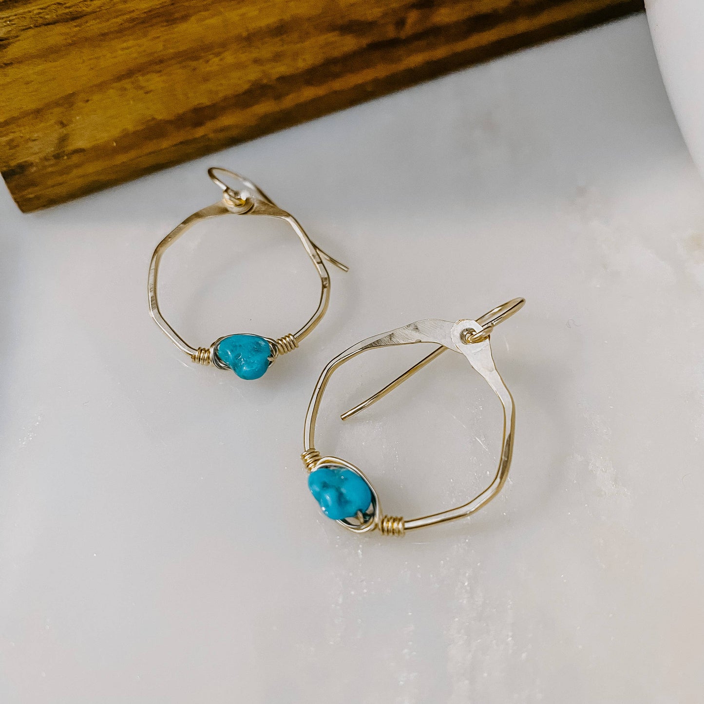 Ithaca Peak Turquoise Mini Hoop Earrings