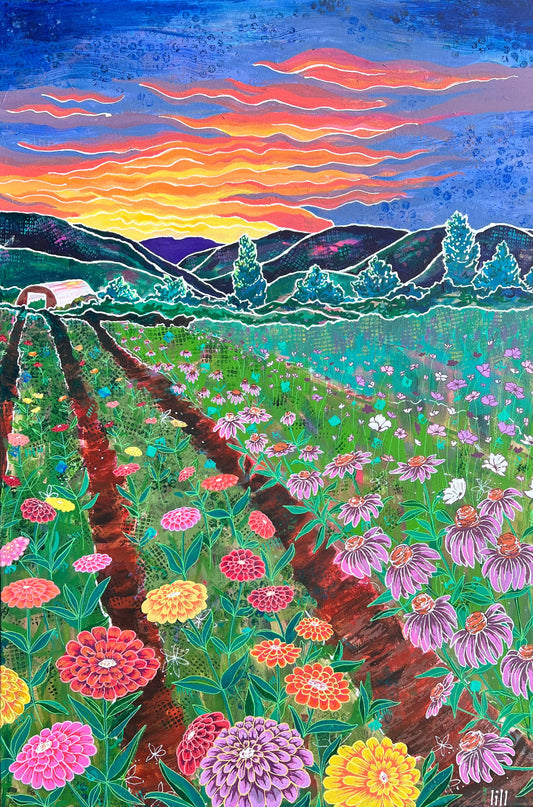 A perfect August Night at the Farm Card