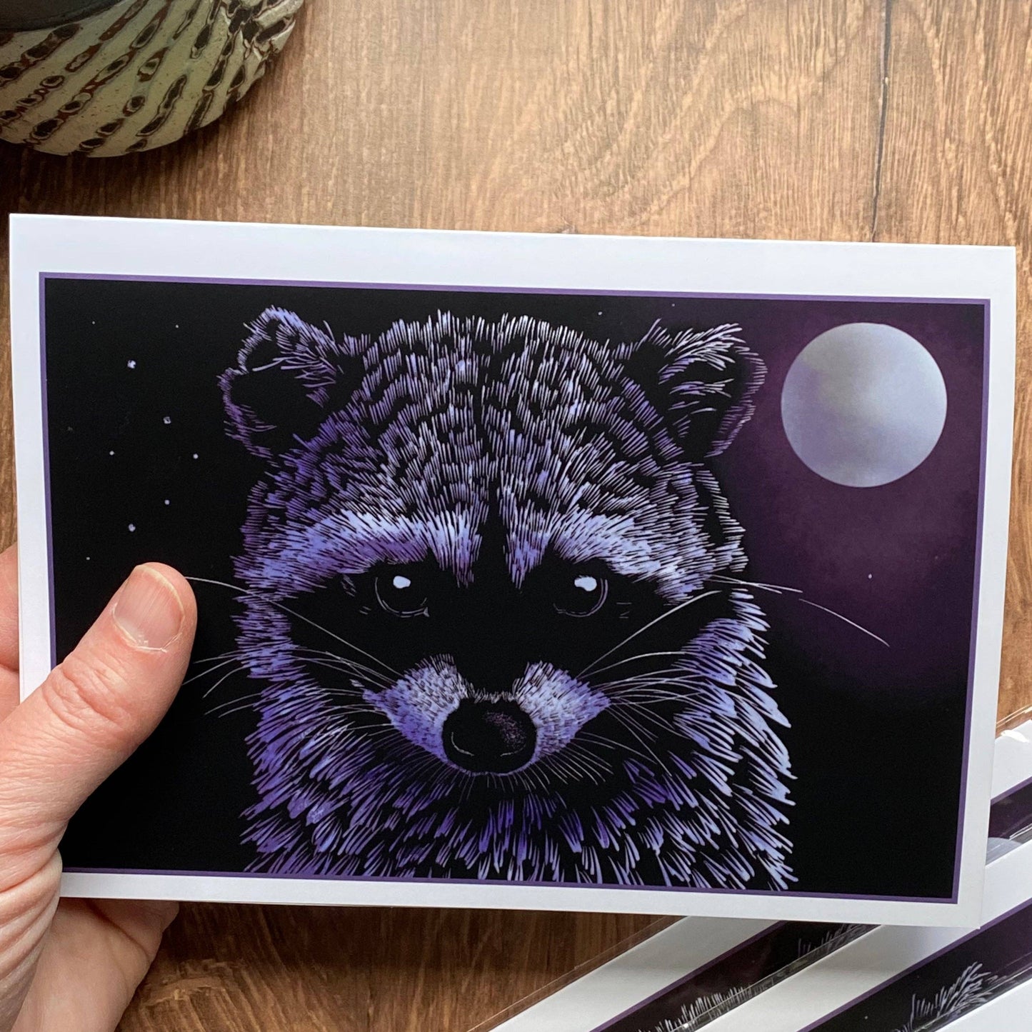 Raccoon greeting card