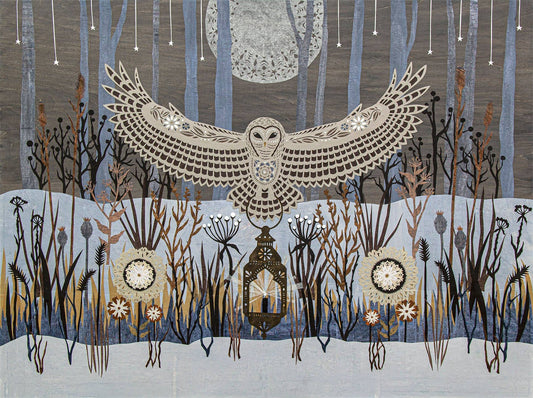 Dissolved Into A Silent Night - 11 x 14 inch Cut Paper Art Print