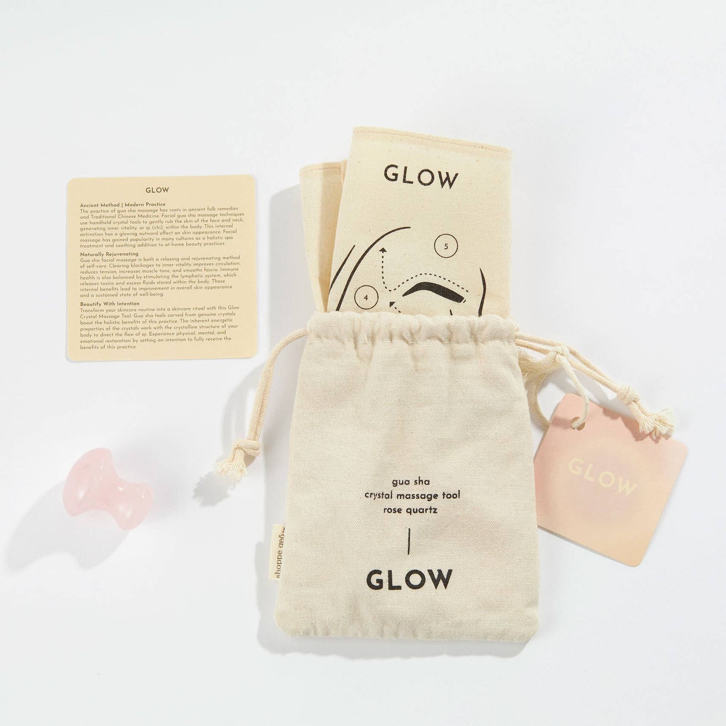 Glow Gua Sha Crystal Massage Tool Kit