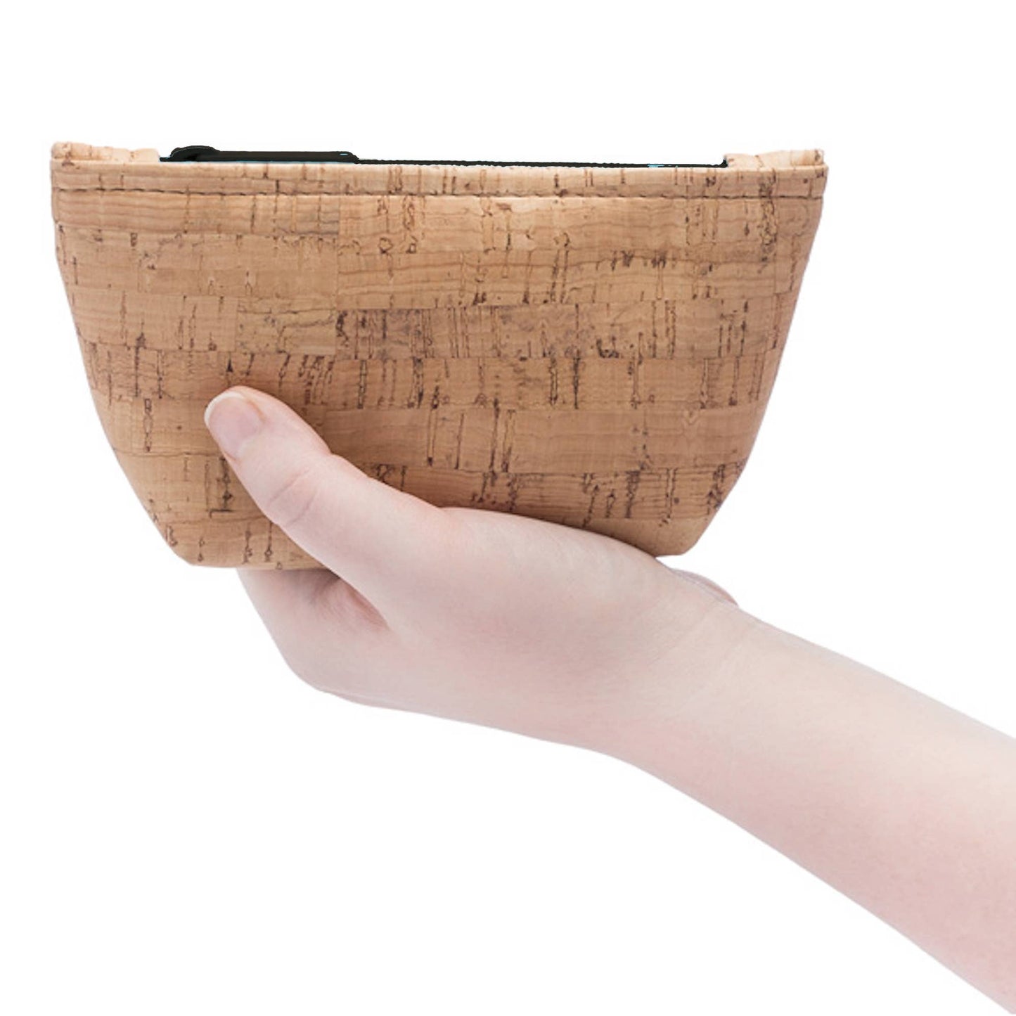 Small Cork Zipper Pouch | Die Cut Palm