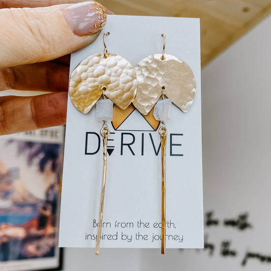 Free Spirit Moonstone Earrings: 14k Gold Fill