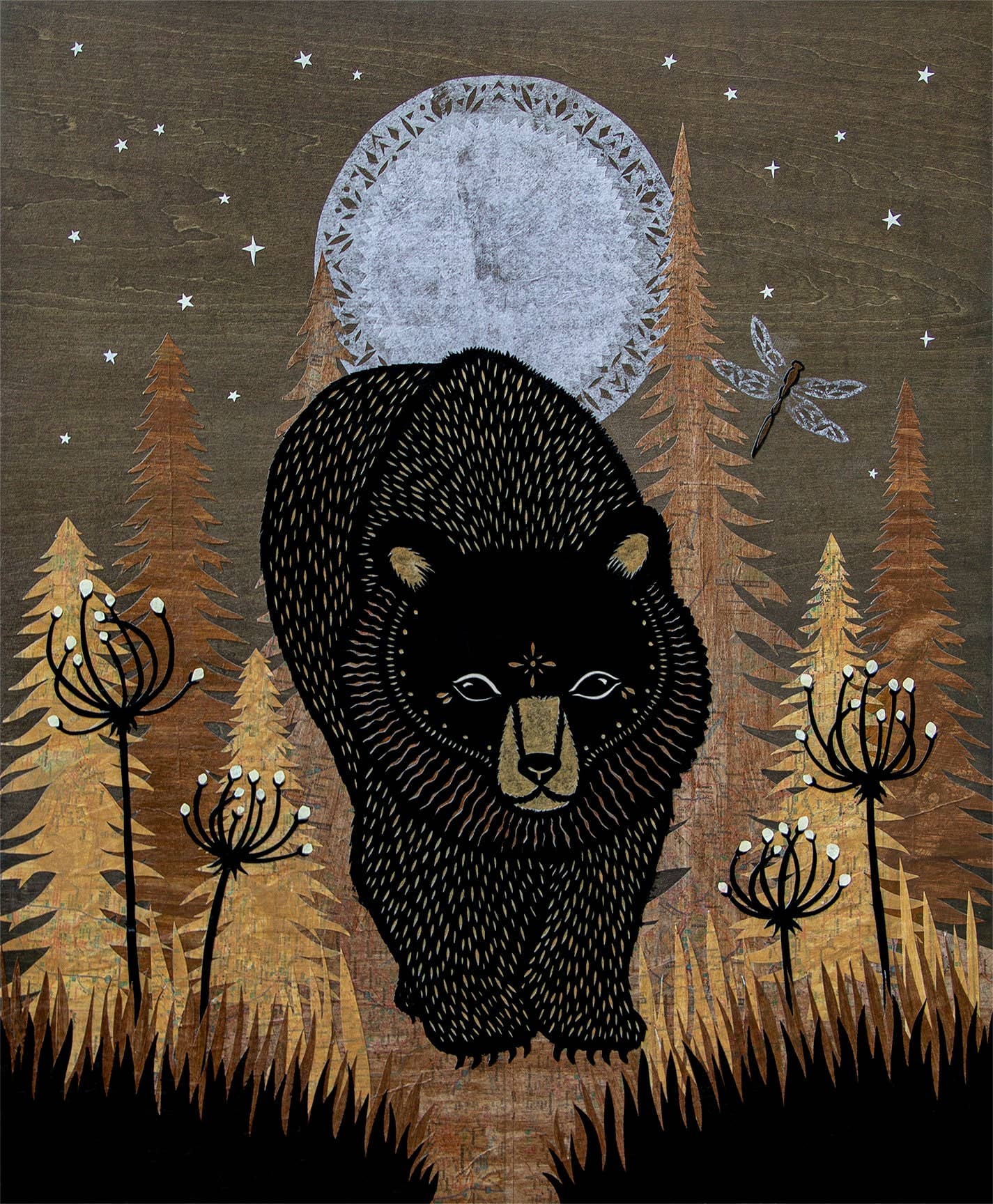 The Wise King - 8 x 10 inch Cut Paper Art Print