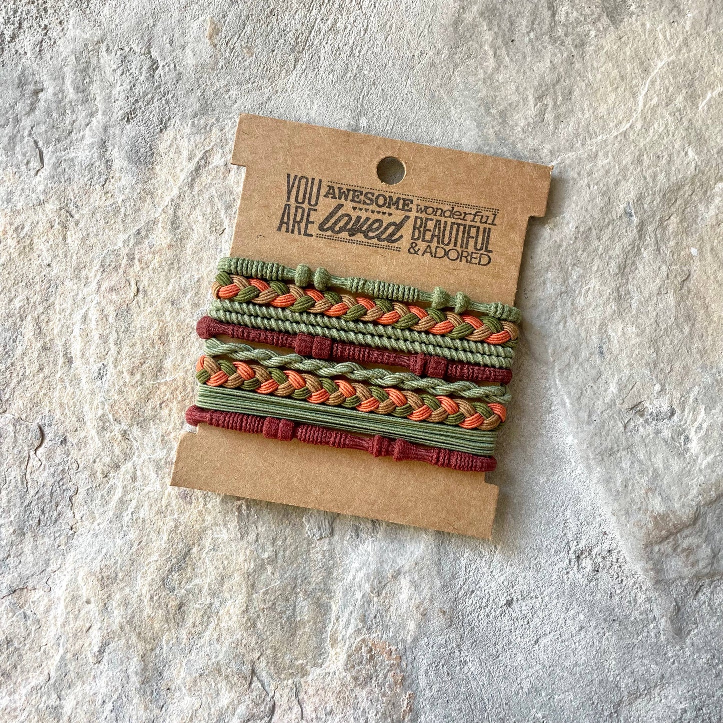 Boho Hair Ties | Olive Green