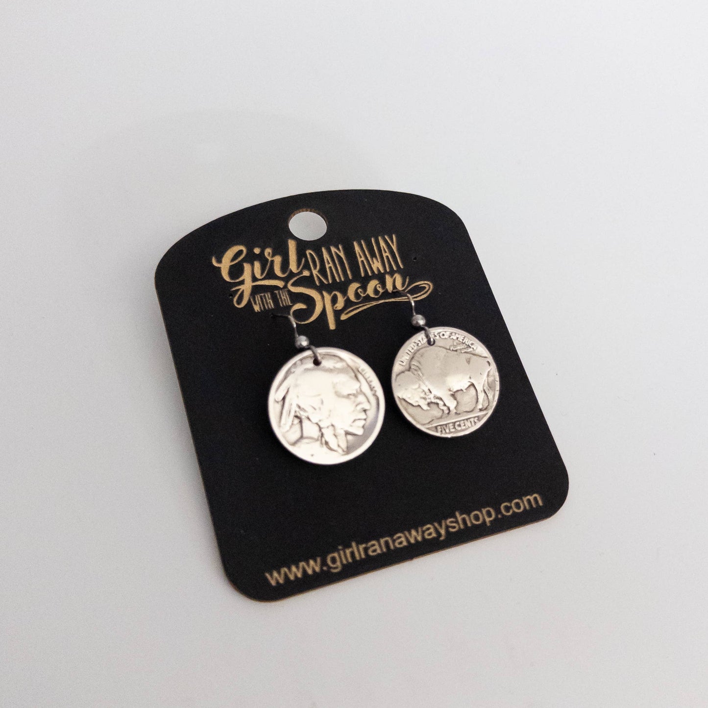 Genuine Buffalo Nickel Earrings
