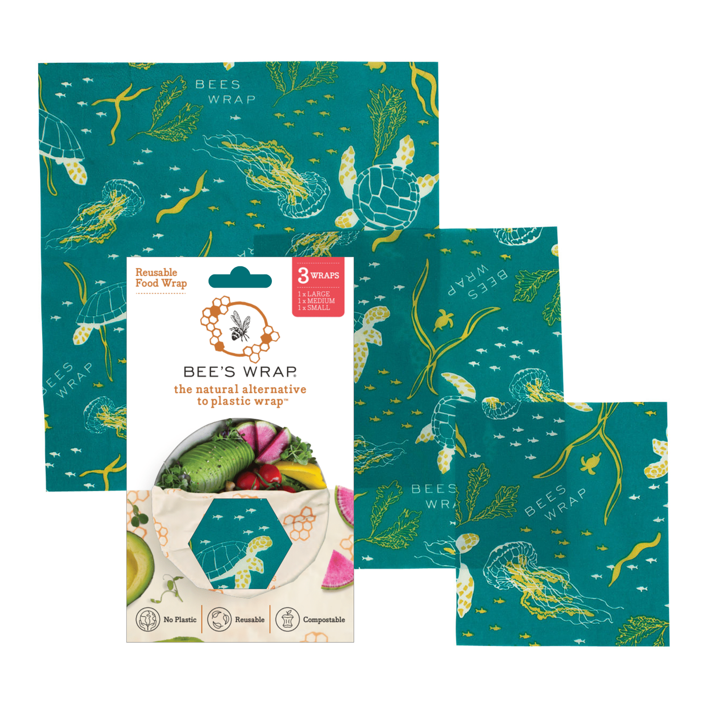 Bee's Wrap Assorted 3 Pack - Oceans