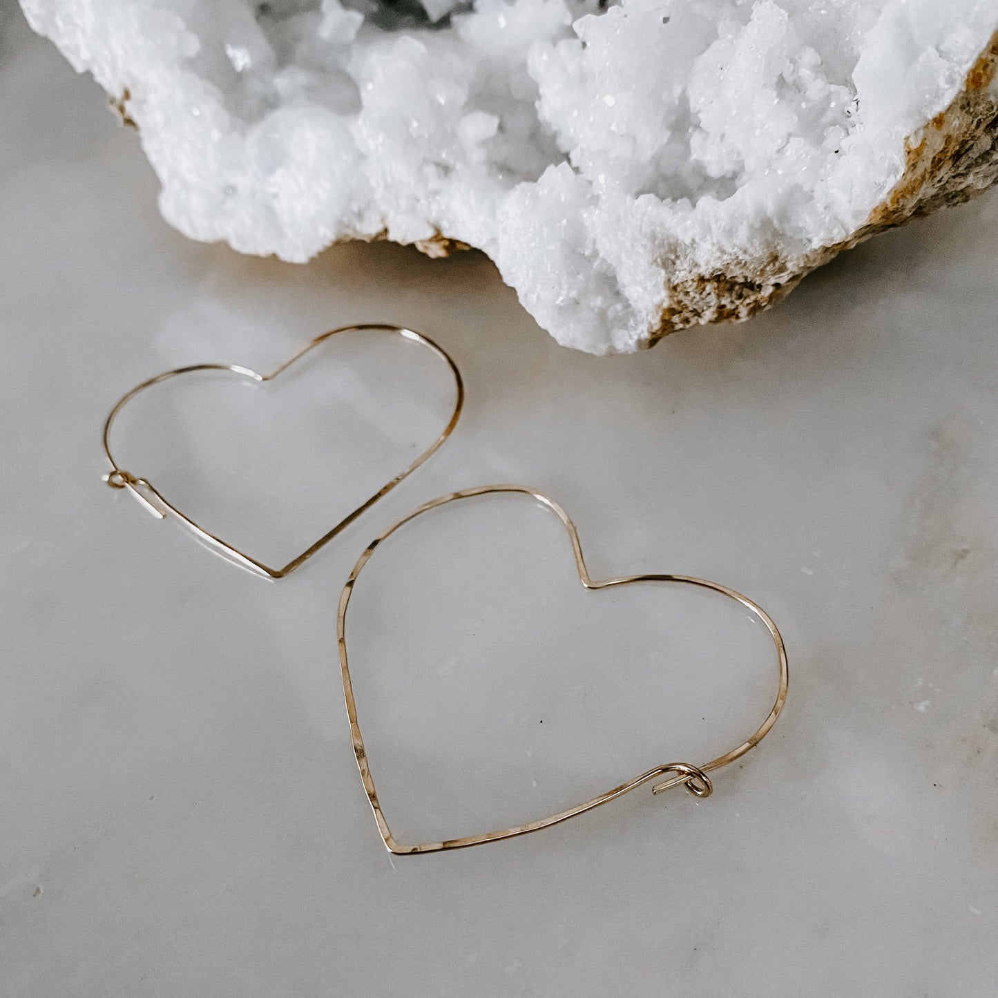 Heart Shaped Threader Earrings
