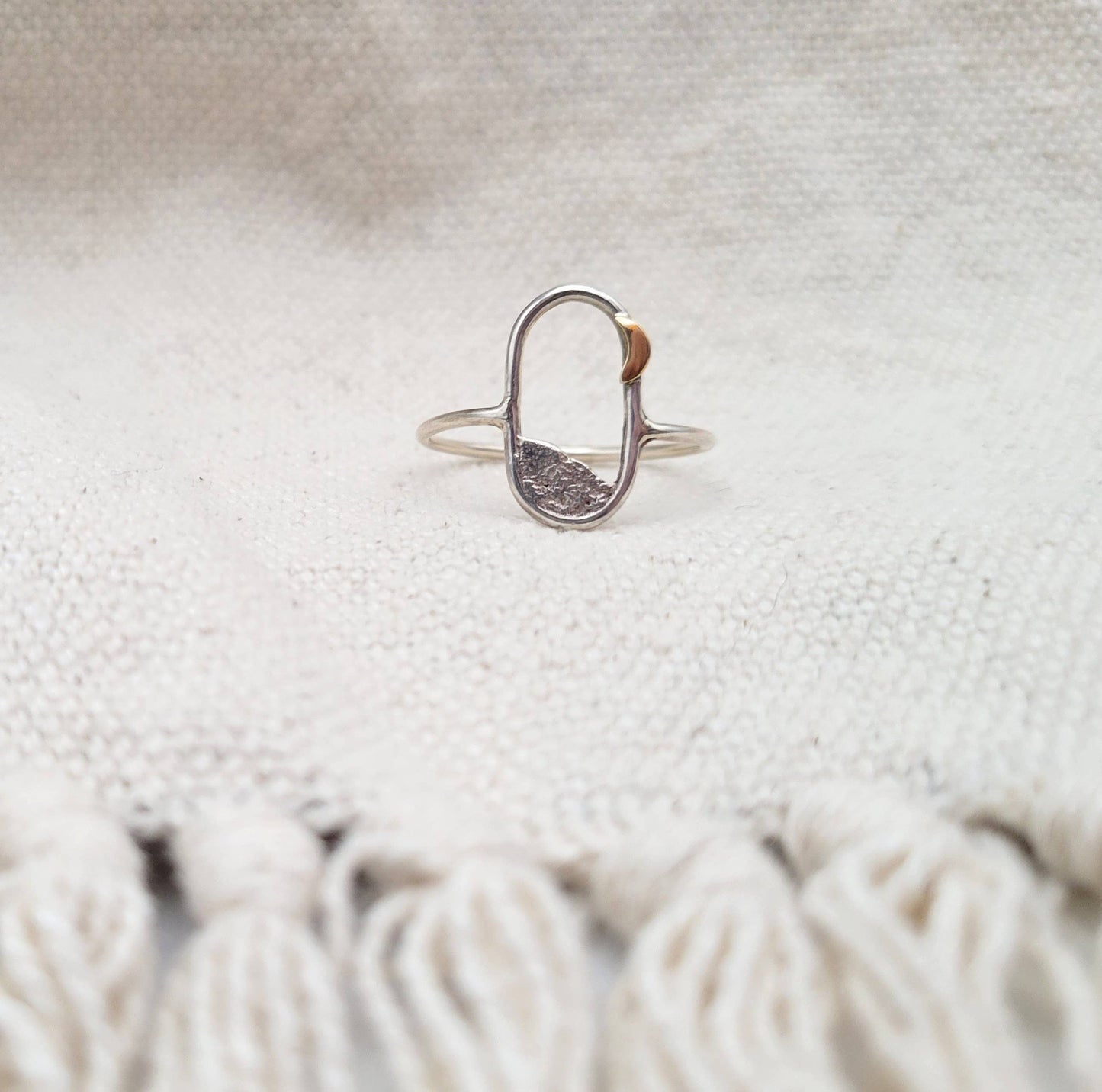 Oval Moon Ring