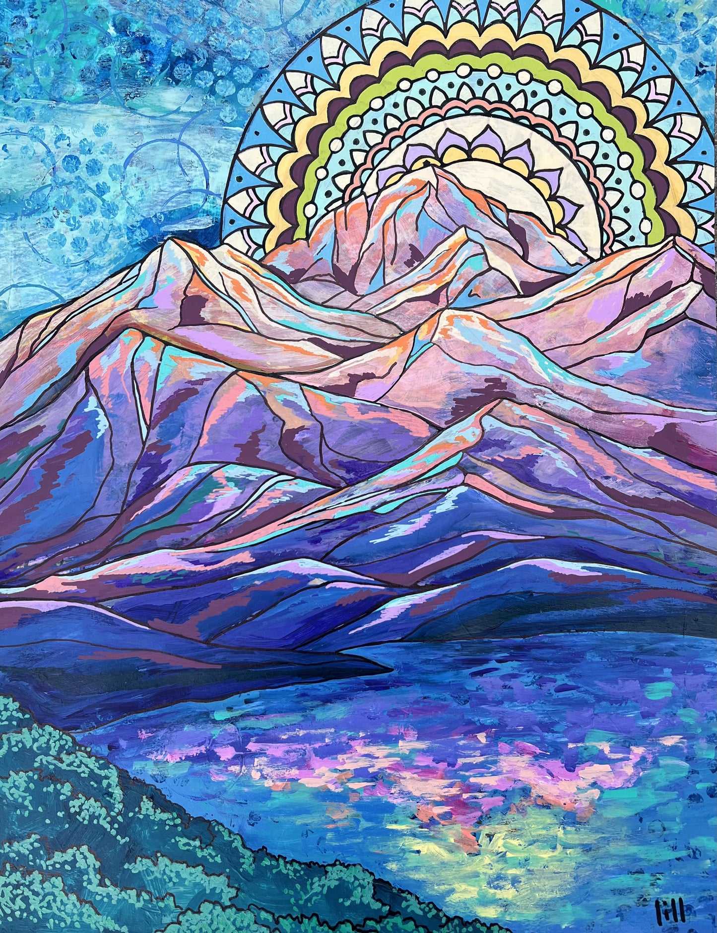 Mandala Sunset Card