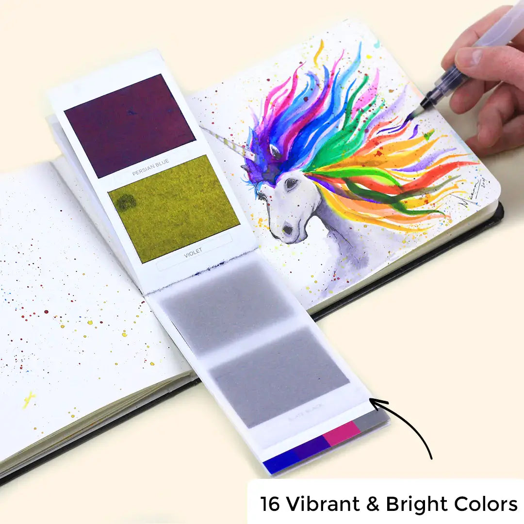 A6 Travel Paint Kit - Vegan Leather| Handcrafted| Portable