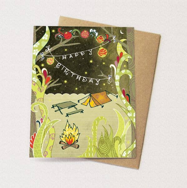 Camping Birthday Card