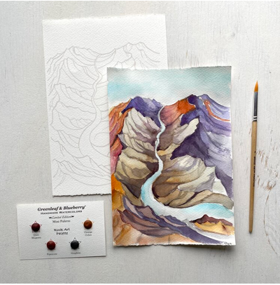 DIY watercolor kit : Mini Mountains