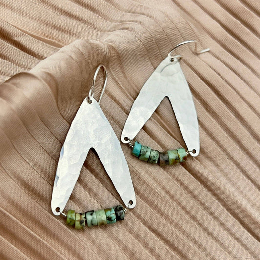 Handmade Vertigo Earrings in Silver