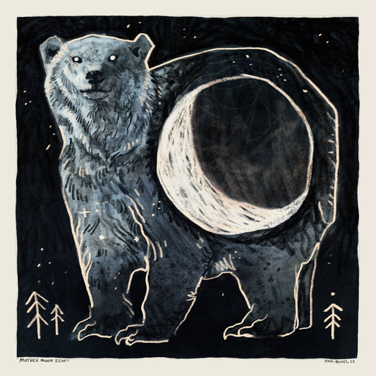 Mother Moon Bear - 8x8 Nature Wilderness Art Print