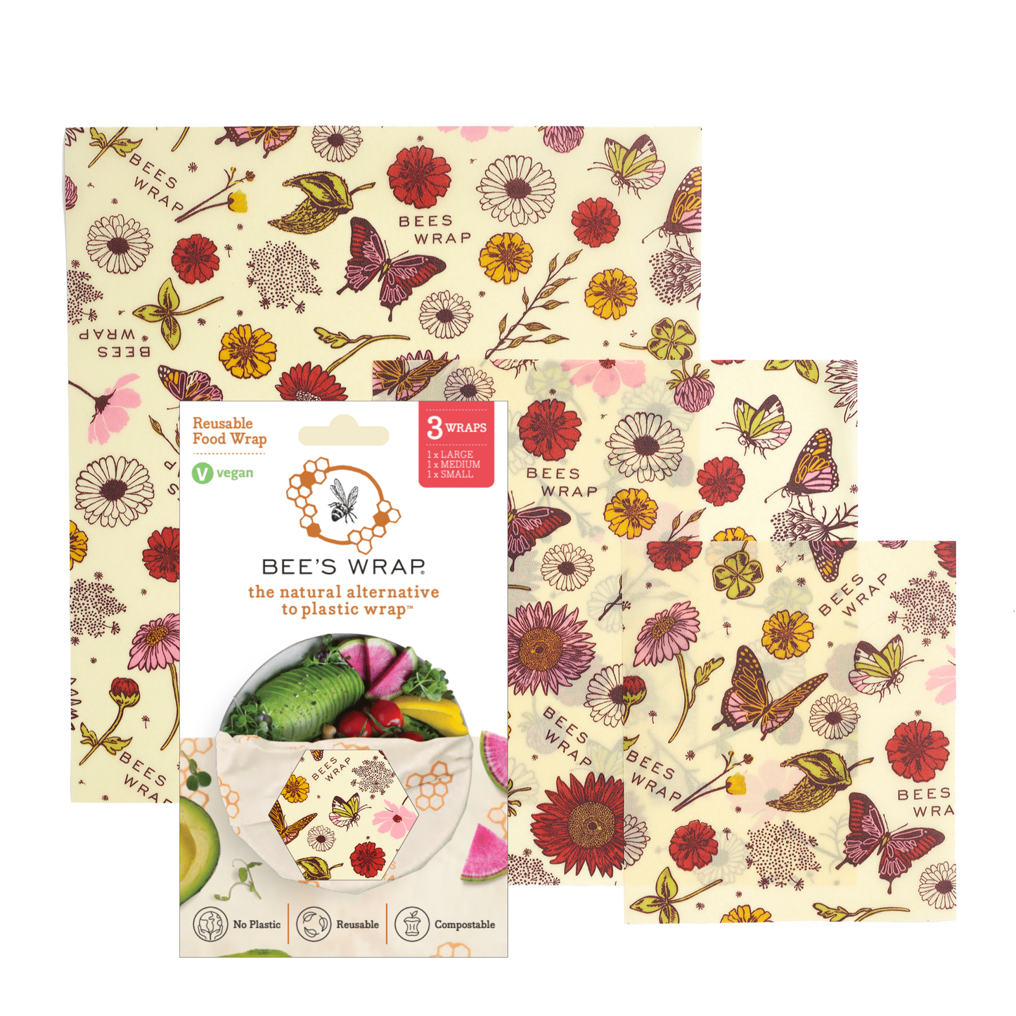 Bee's Wrap - Assorted 3-Pack Meadow Magic