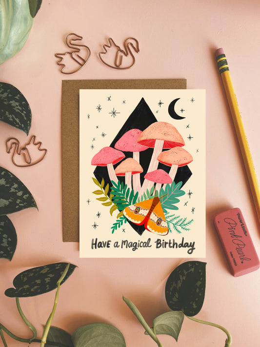 Have a Magical Birthday - Mushrooms Greeting Card