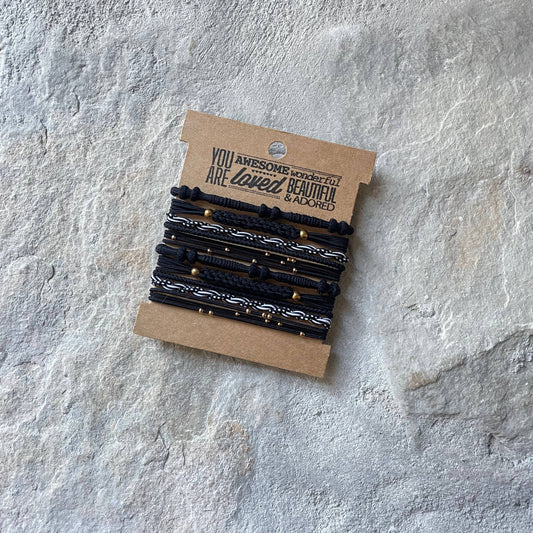 Boho Hair Ties | Black