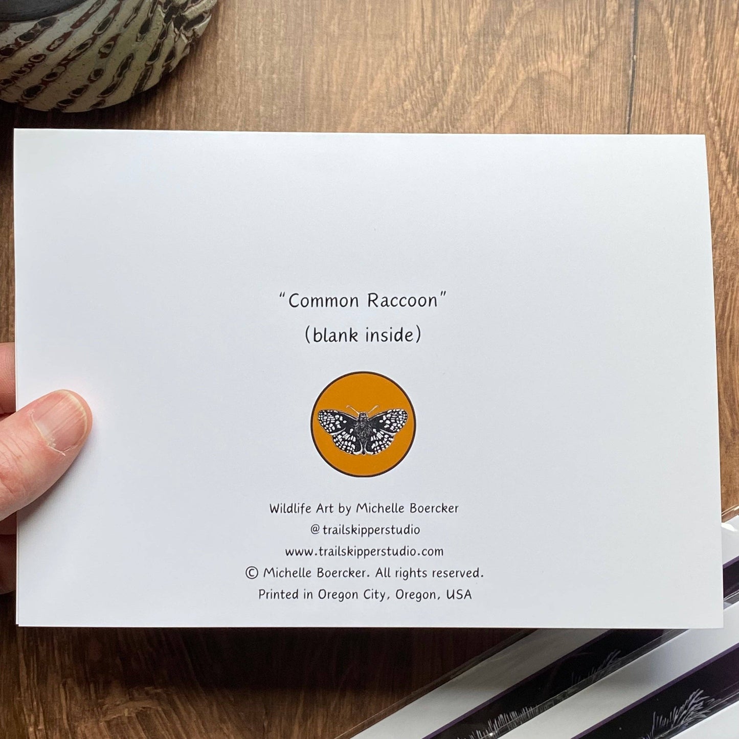 Raccoon greeting card