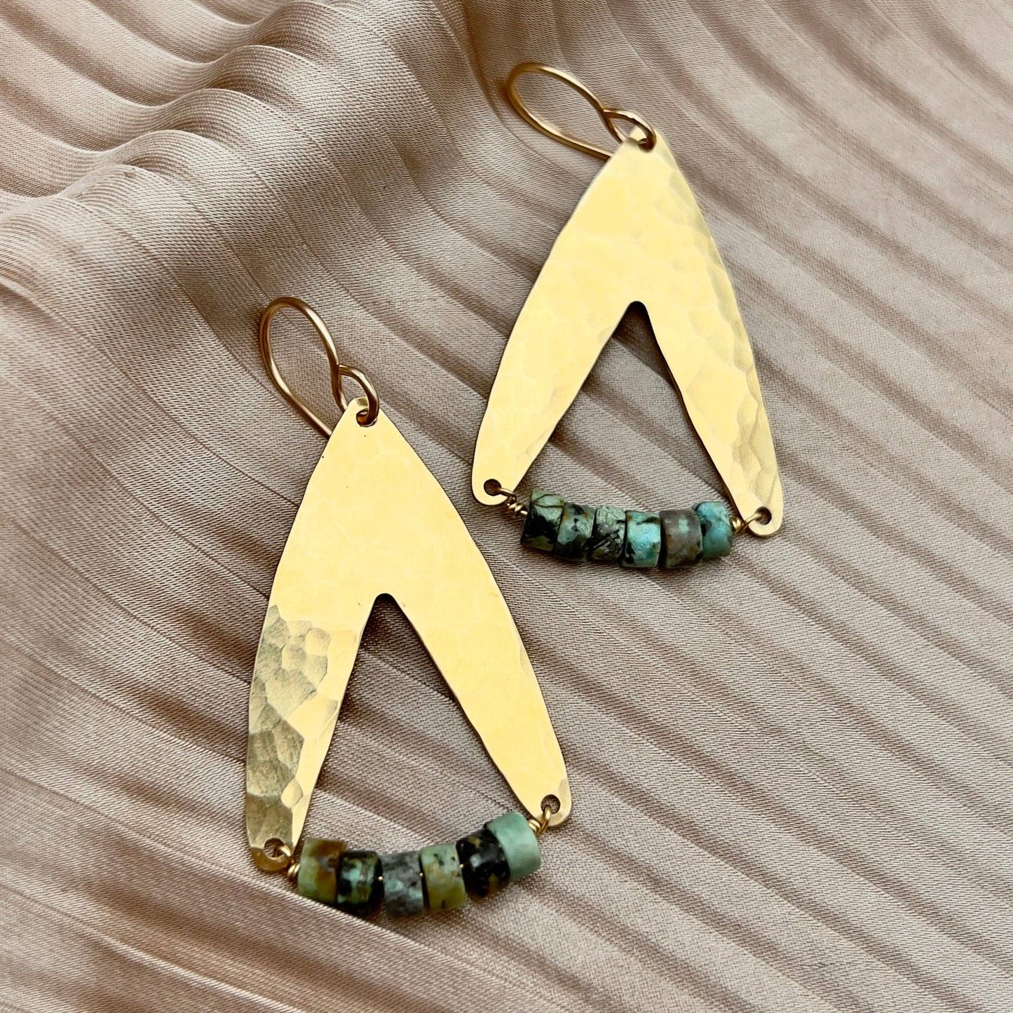 Handmade Vertigo Earrings in Gold