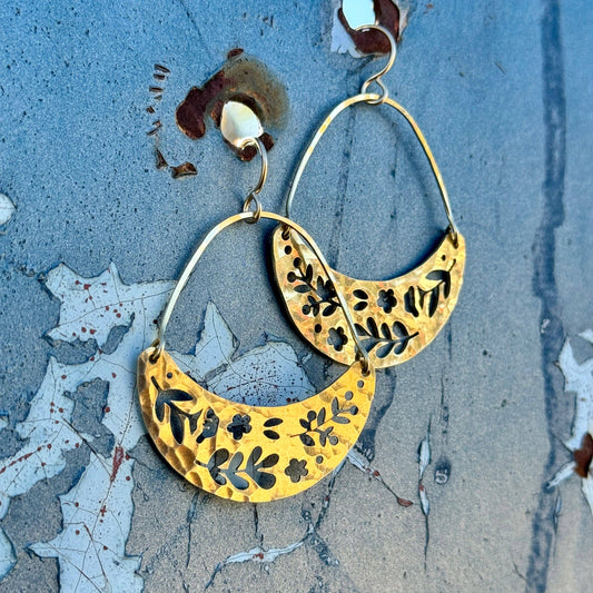 Handmade Forest Moon Earrings