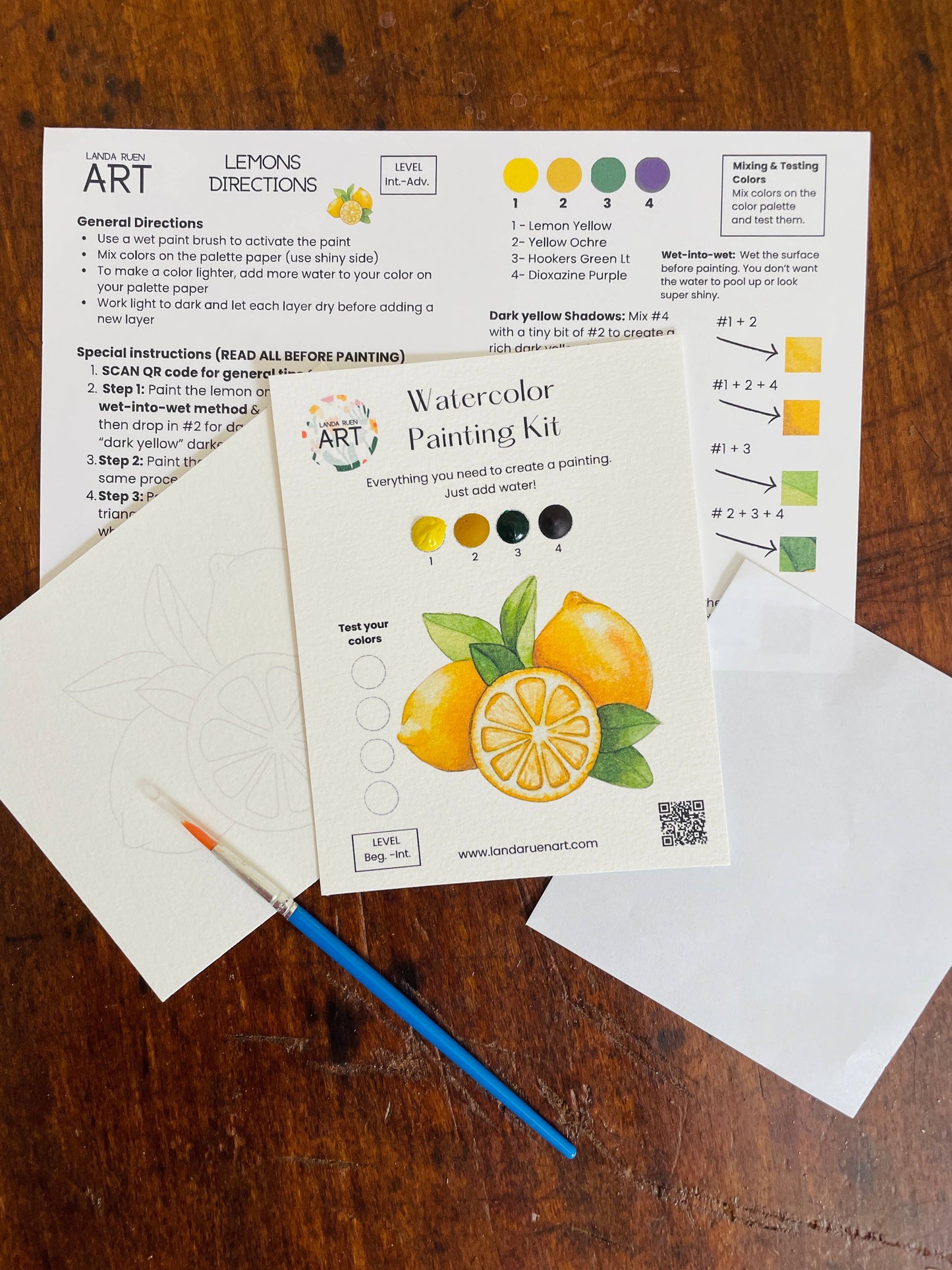Lemons Watercolor Kit