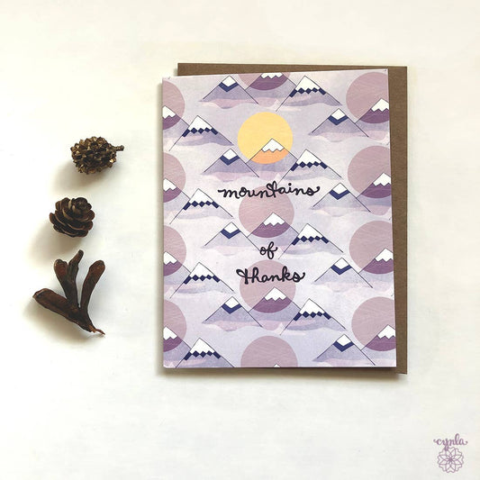 Mountains of thanks - thank you card