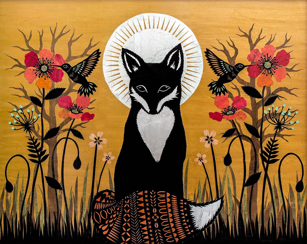 Flickering Flames in Dusk Falling - Art Print