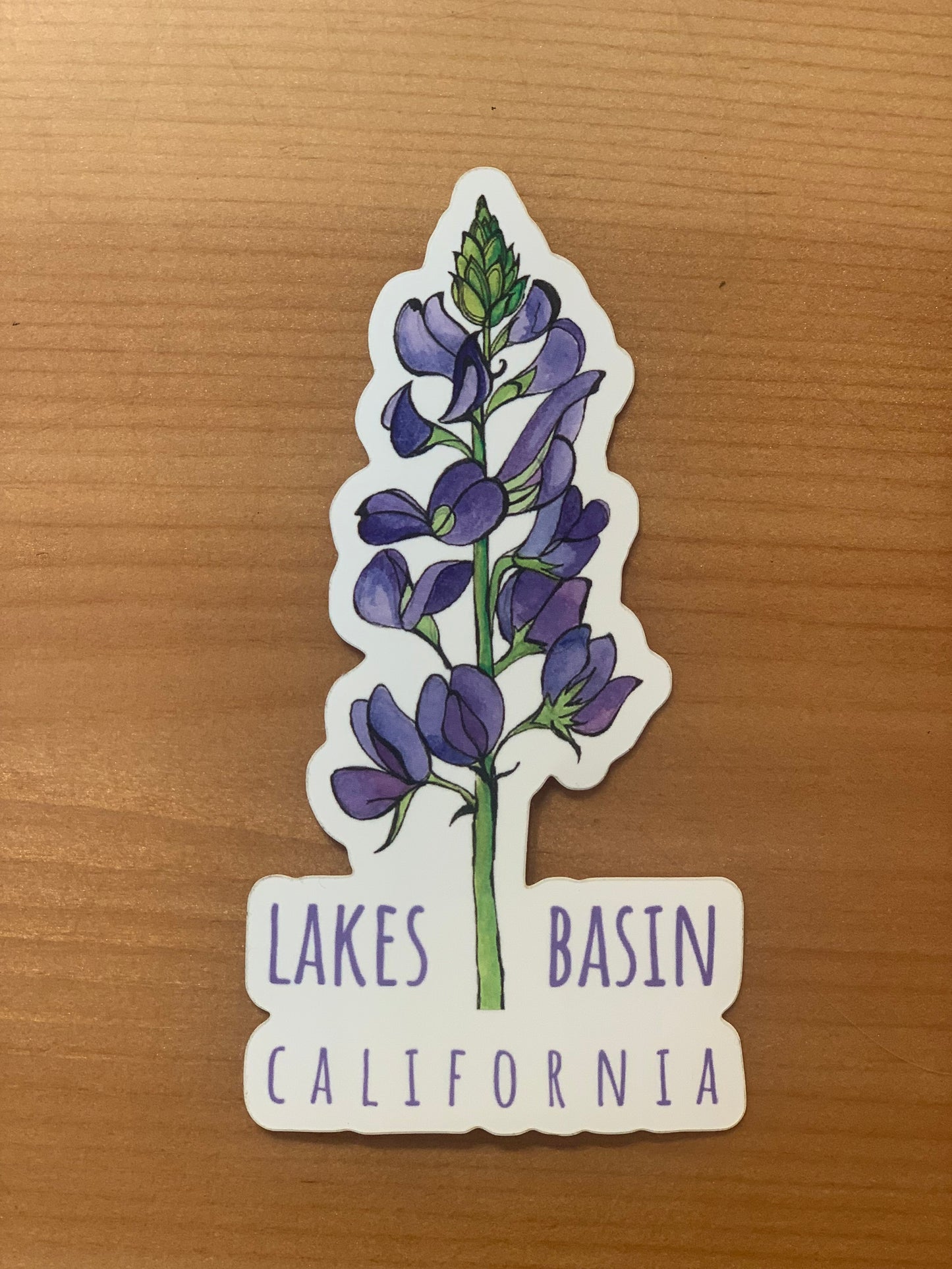 "Lakes Basin, CA" Lupine Sticker