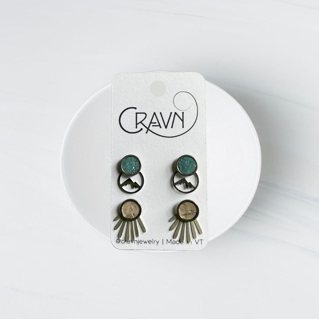 Interchangeable Studs - Silver Mountain / Fringe