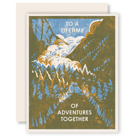 To Lifetime of Adventures Letterpress Card