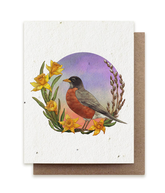 Spring Robin - Plantable Herb Seed Card