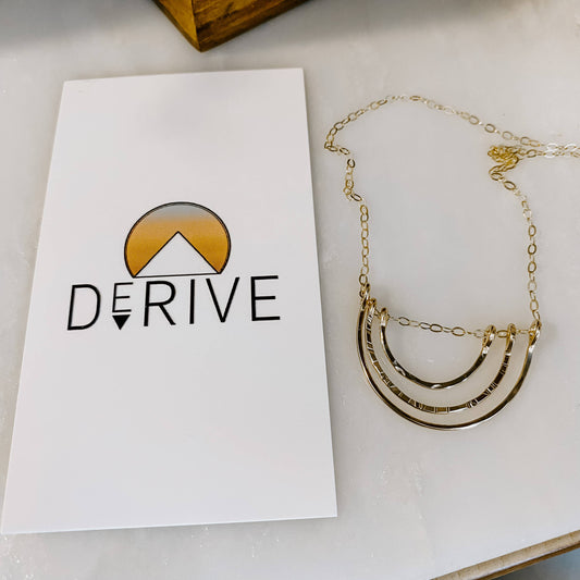 Little Reflection Rainbow Necklace: 16" / 14k Gold Fill