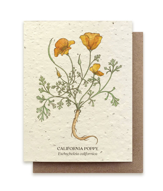 California Poppy - Plantable Seed Card