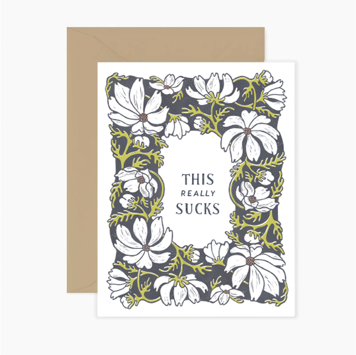 This Really Sucks - Floral Sympathy Card