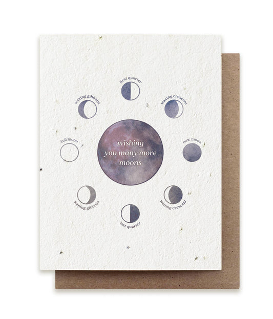 Moon Phase Birthday Plantable Herb Card