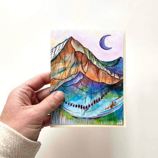 Crescent Moonbeam Blank Card