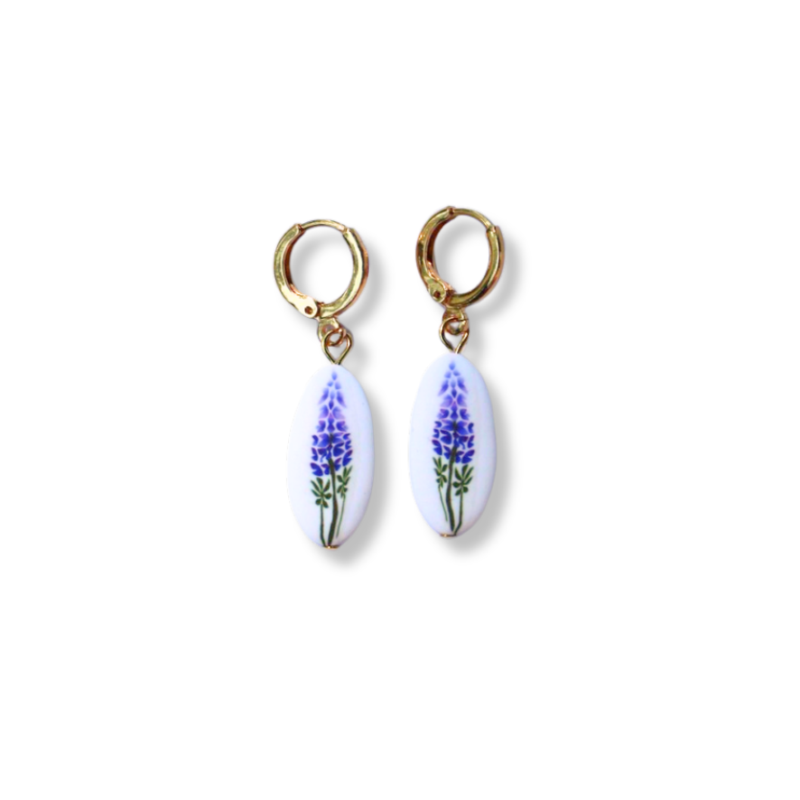 Lupine Hoop Earrings