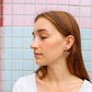 Sun Circle Macrame Earrings / Sterling Silver / Sedona