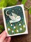 Owl Greeting Card Blank Everyday Card Celestial Stationery